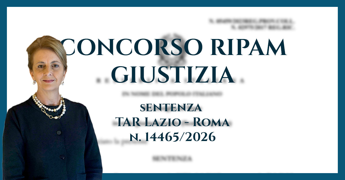 Concorso Ripam Ministero Giustizia: sentenza del TAR Lazio ottenuta dalla Prof. Avv. Anna Maria Nico
